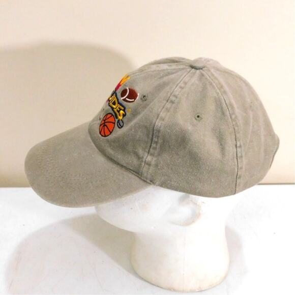 Vintage 90s Fan Guides Magazine Strapback Hat Cap Tan Embroidered Sports - Picture 5 of 7
